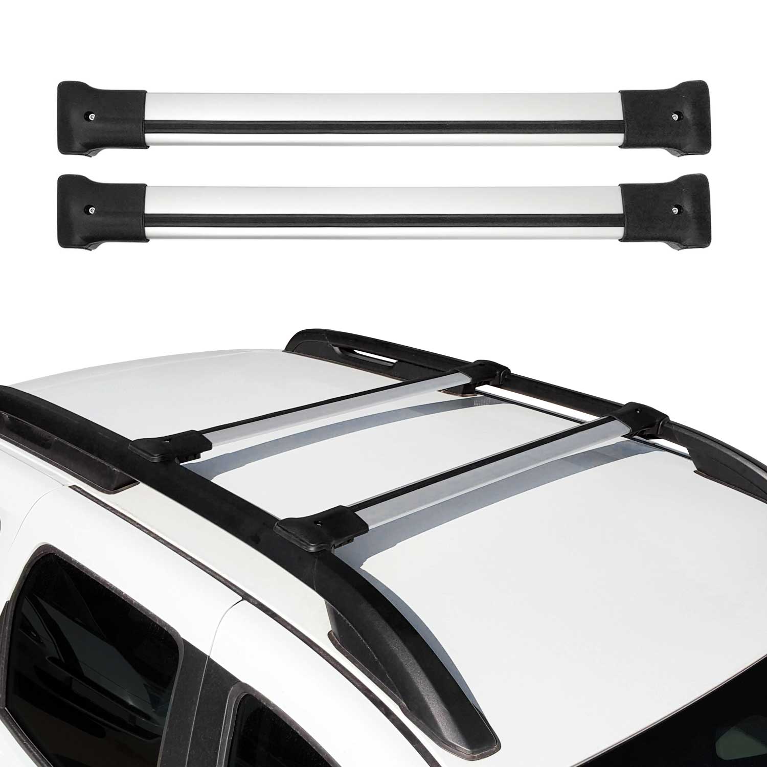 1997-2003 BMW 5 Series E39 Roof Rack Cross Bars Silver
