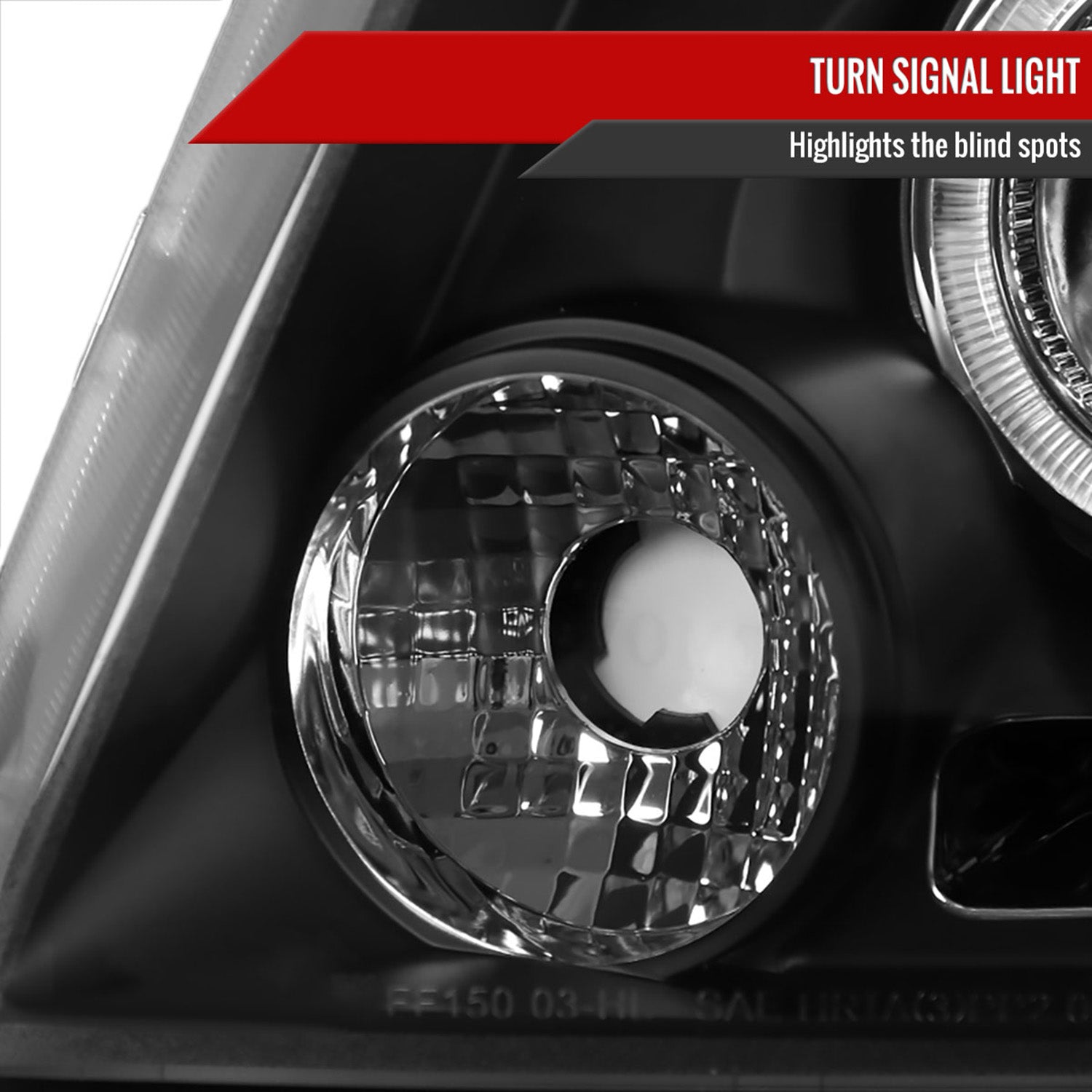 2004-2008 Ford F-150/ 06-2008 Lincoln Mark LT Dual Halo Headlights Matte Black