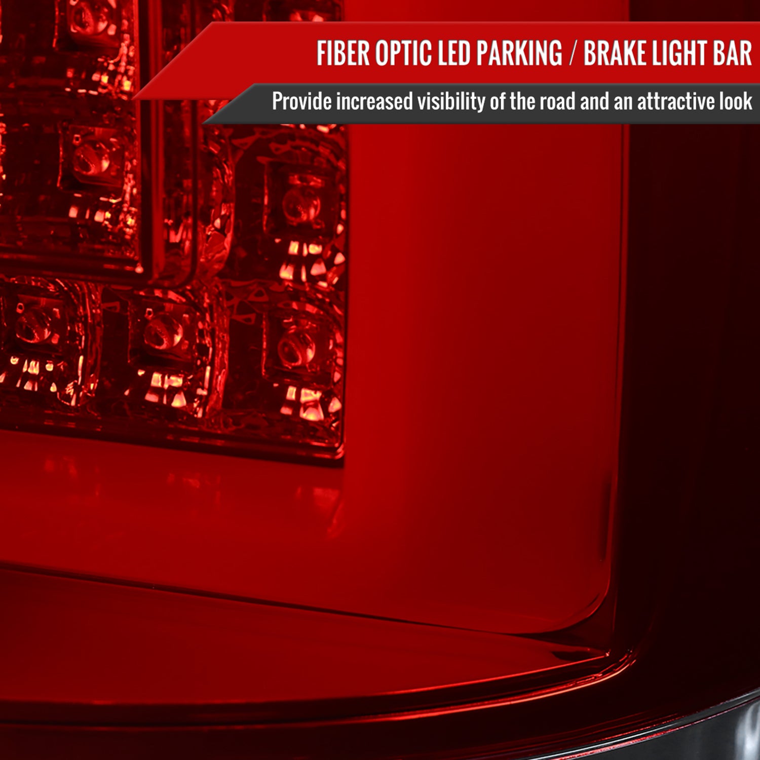 2000-2006 Chevy Suburban/Tahoe/Yukon/Yukon XL LED C Bar Tail Lights Chrome/Red