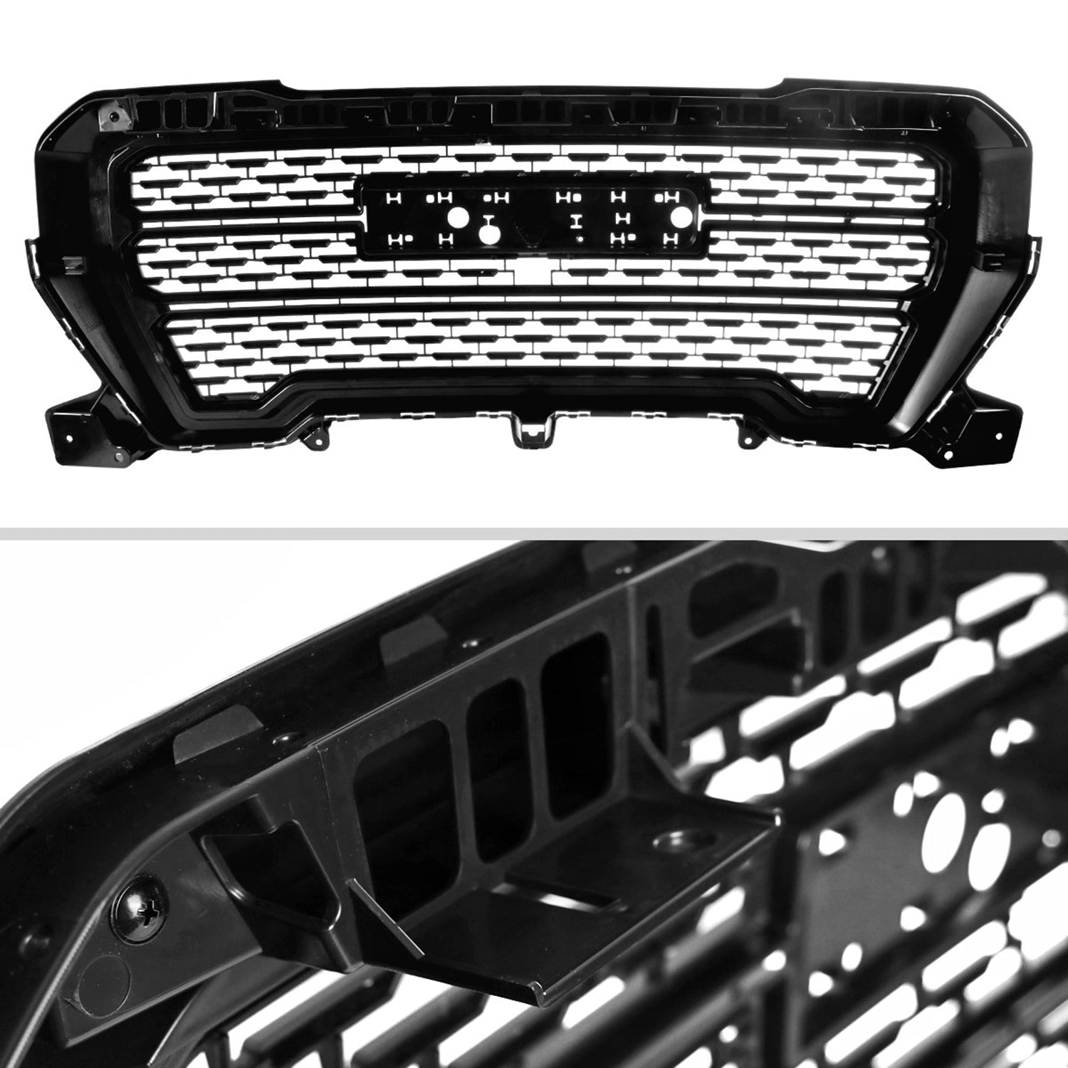 2019-2020 GMC Sierra 1500 Matte Black ABS Denali Style Mesh Grille
