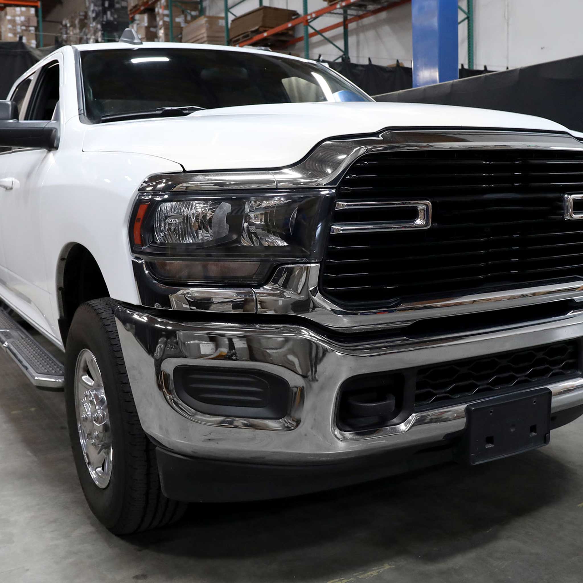 For Dodge RAM 2500 3500 2019-2024 Factory Style Crystal Headlight Passenger Side Only Black Housing Clear Lens