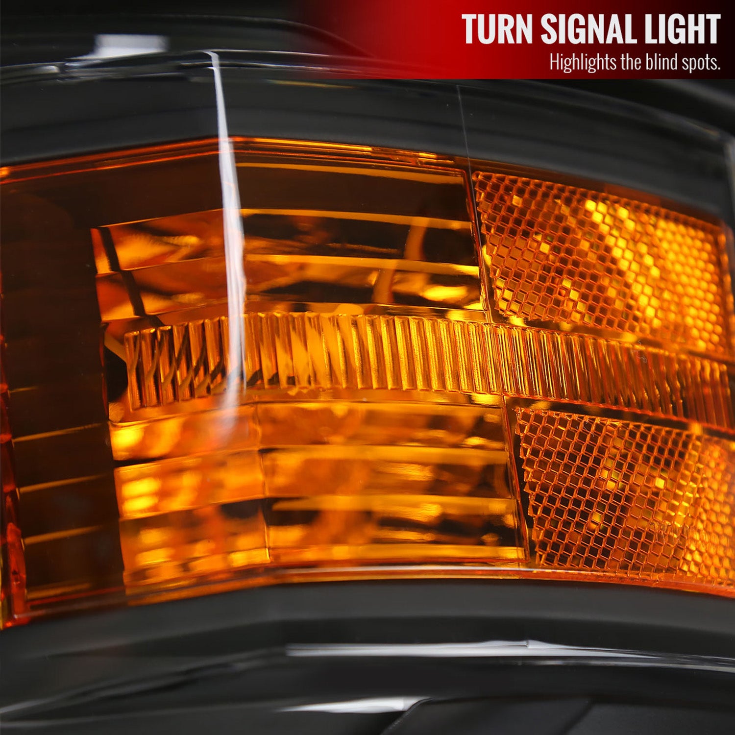 2014-2015 Chevy Silverado 1500 LED Bar Factory Headlights - Black Matt Black