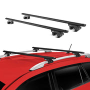 53" Roof Rack Cross Bars Luggage Carrier fits Raised Rail Aluminium Black 2x