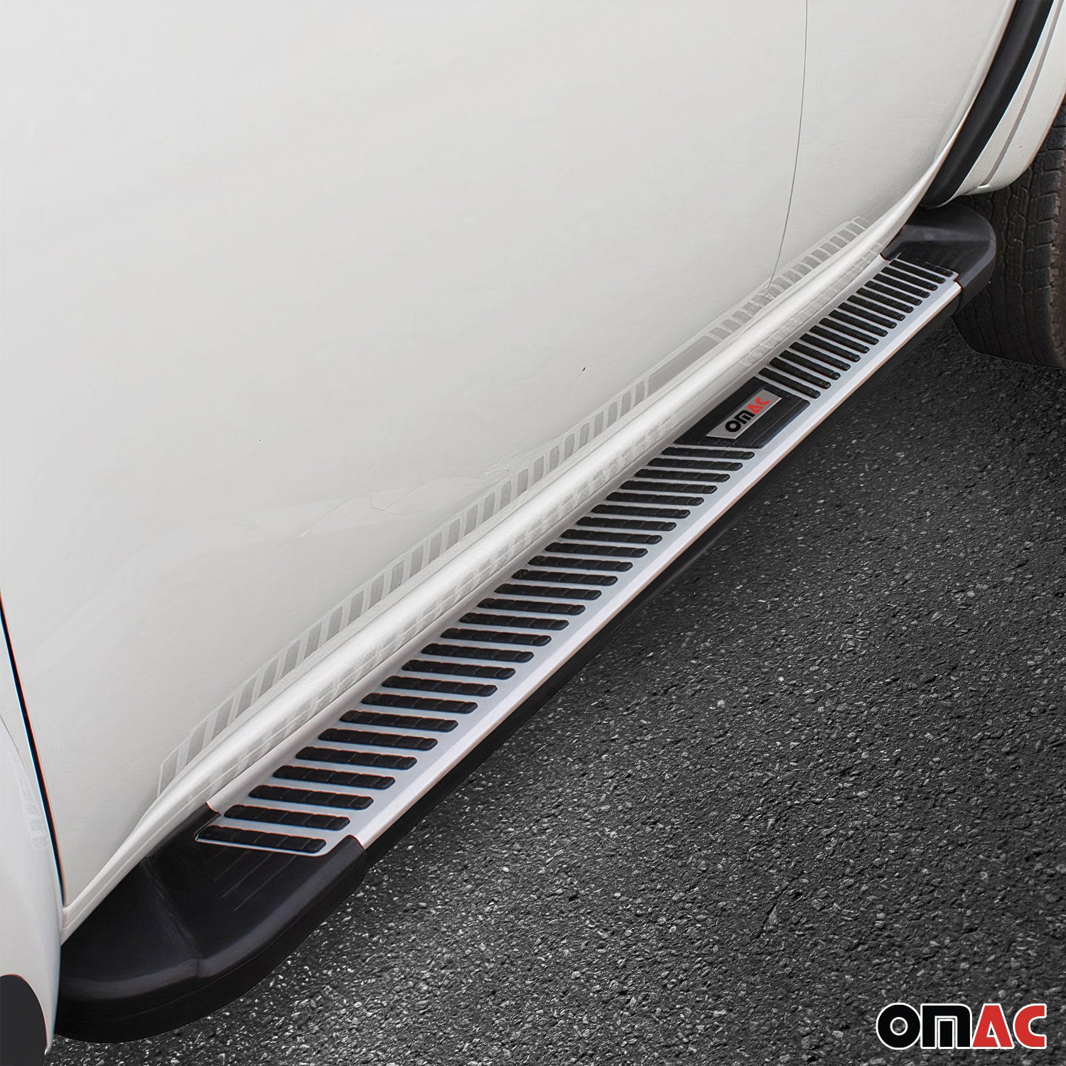 2011-2025 Mitsubishi Outlander Sport Running Boards Side Steps Silver & Black