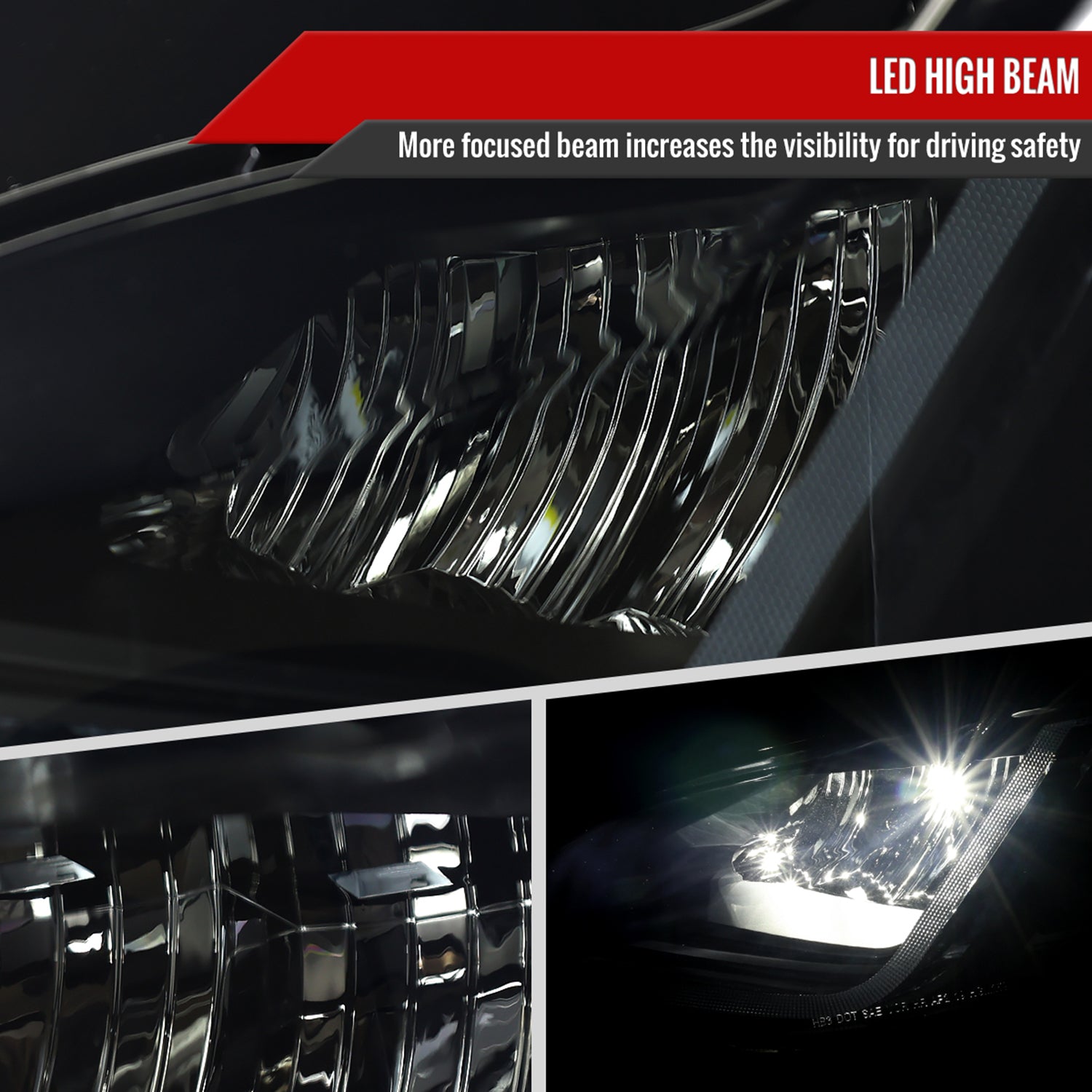 2019-2024 Chevy Malibu Full LED Projector Headlights Turn Signal Smoke