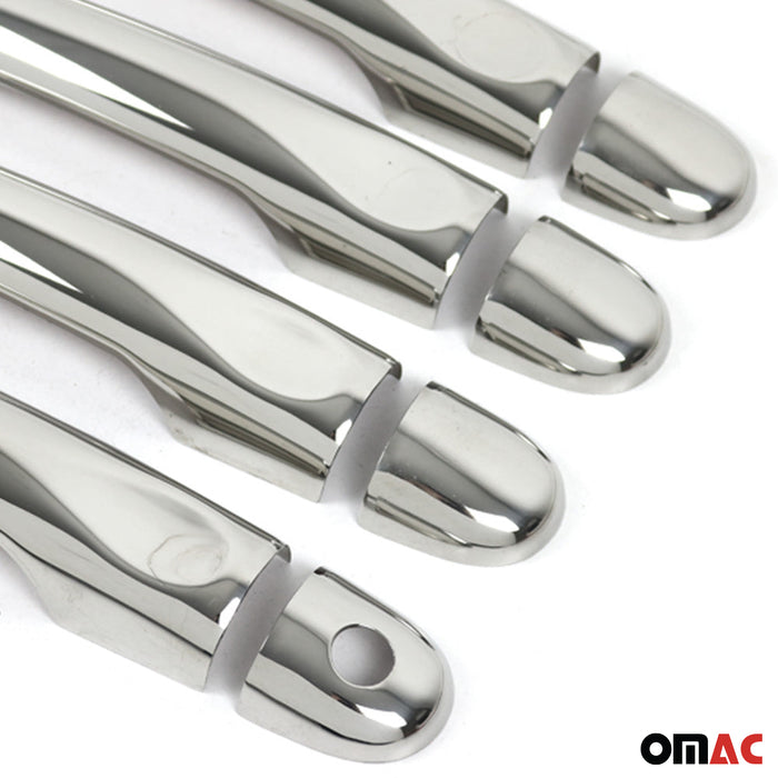 Car Door Handle Cover Protector for Smart Forfour 2014-2019 Steel Chrome 8 Pcs