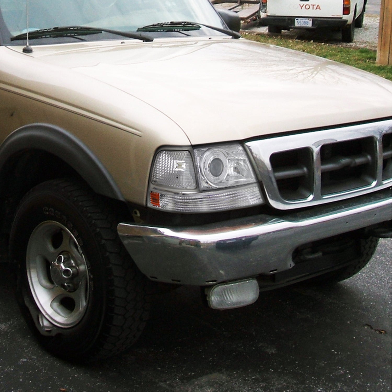 1998-2000 Ford Ranger Corner Parking Turn Signal Lights Chrome/Clear Lens