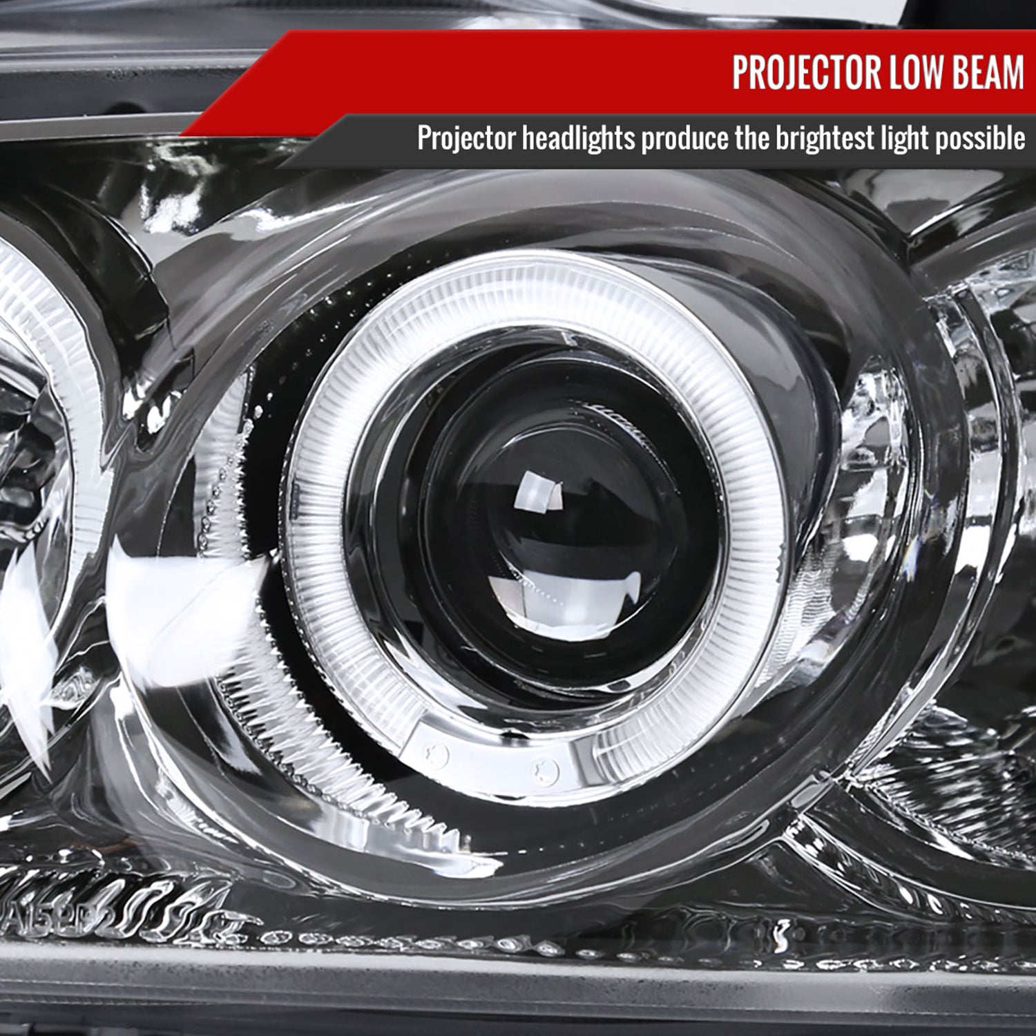 2004-2006 Nissan Sentra Dual Halo Projector Headlights Chrome/Clear Lens