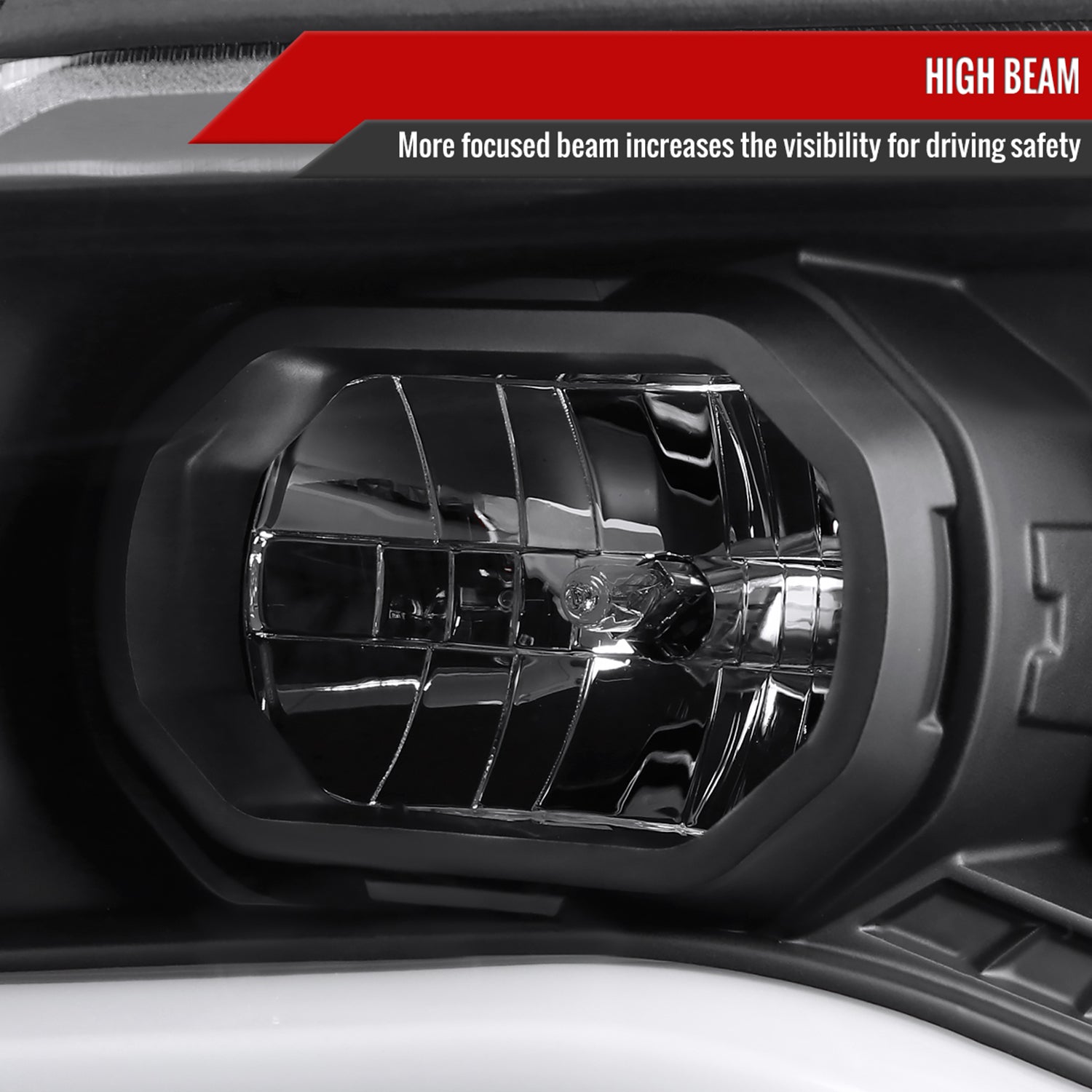 2015-2021 Chevy Colorado LED Bar Projector Headlights Matte Black/Clear Lens