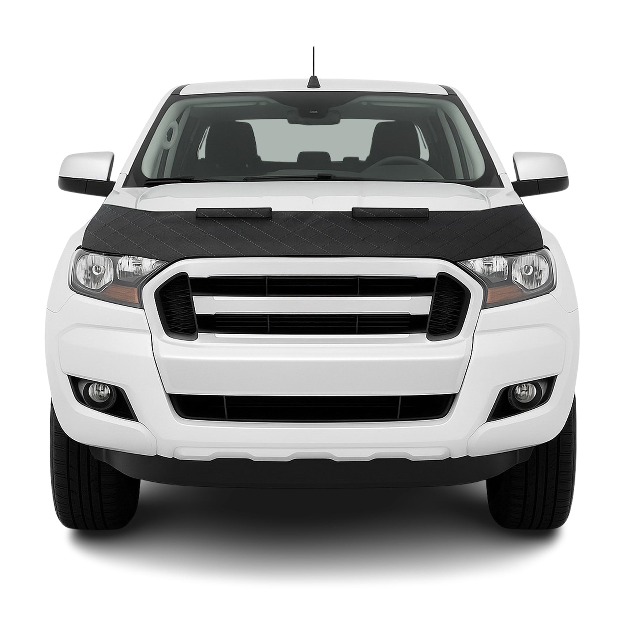 2019-2023 Ford Ranger Car Bonnet Mask Hood Bra Diamond Half Black