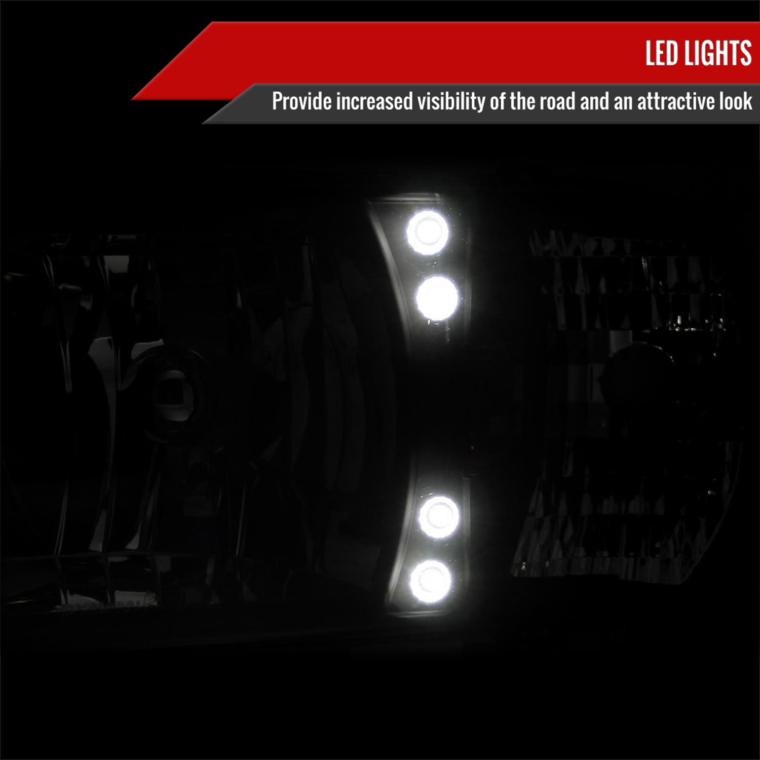 1994-2001 Dodge RAM 1500/ 1994-2002 Dodge RAM 2500 3500 Crystal Headlights Black