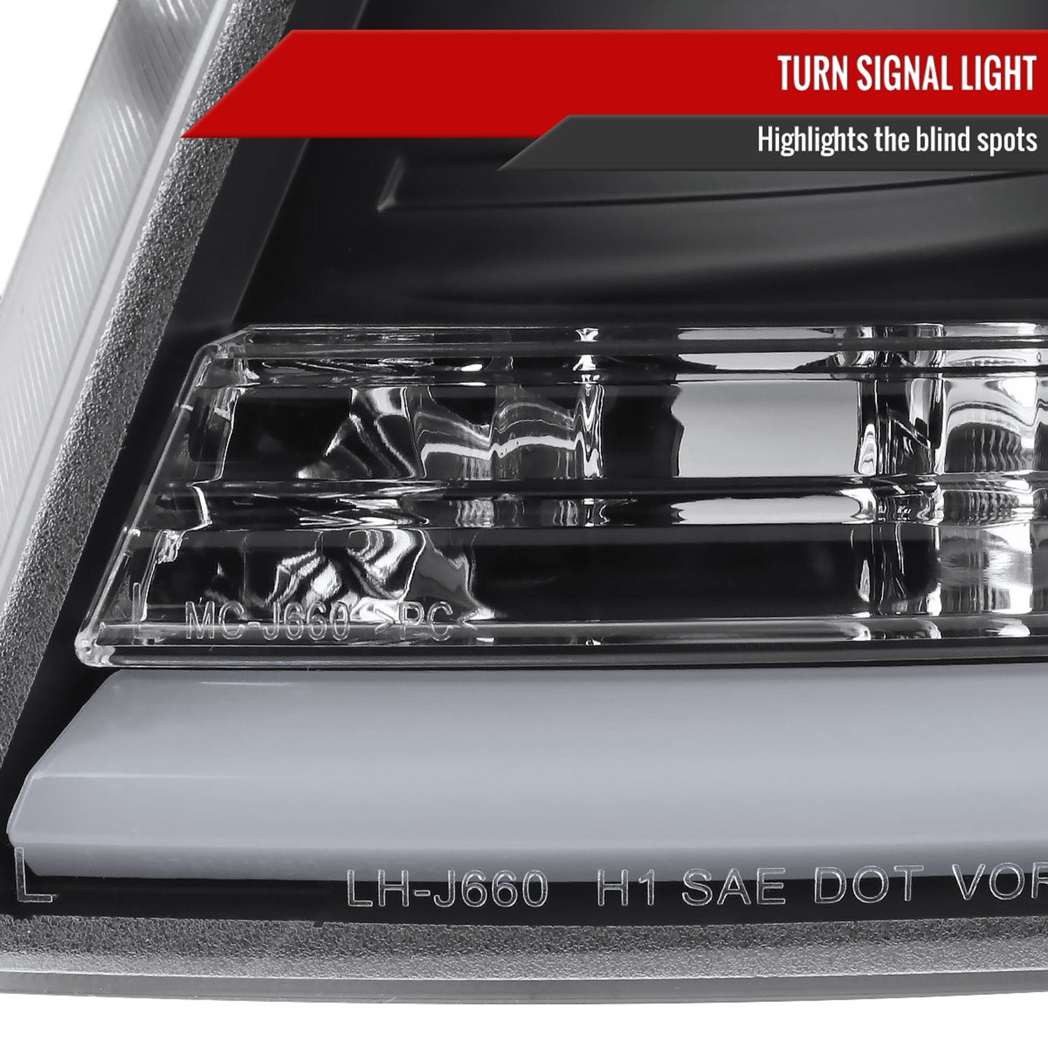 2004-2008 Ford F-150/Lincoln Mark LT LED CBar Projector Headlights Matte Black