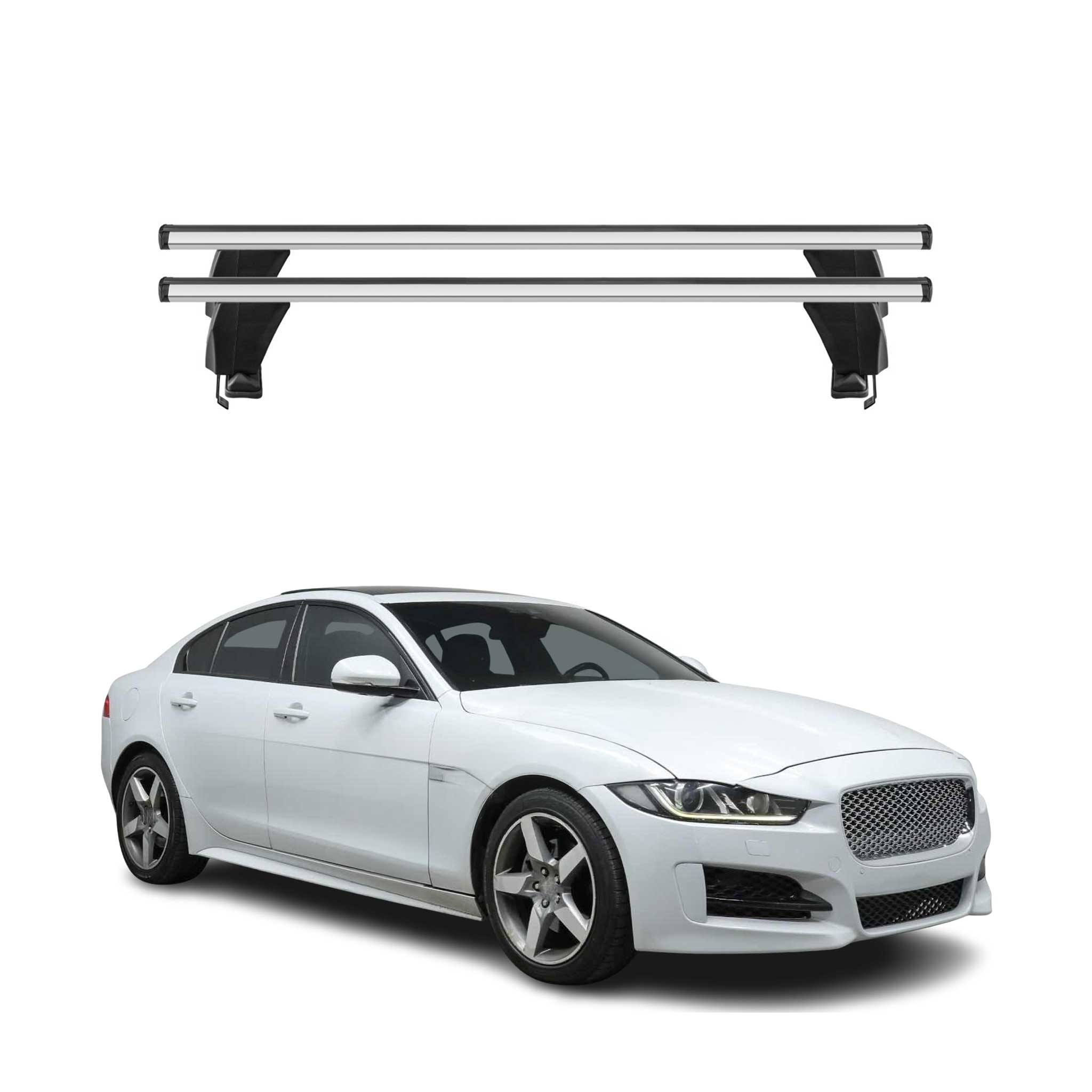 2017-2020 Jaguar XE Roof Rack Cross Bars Silver