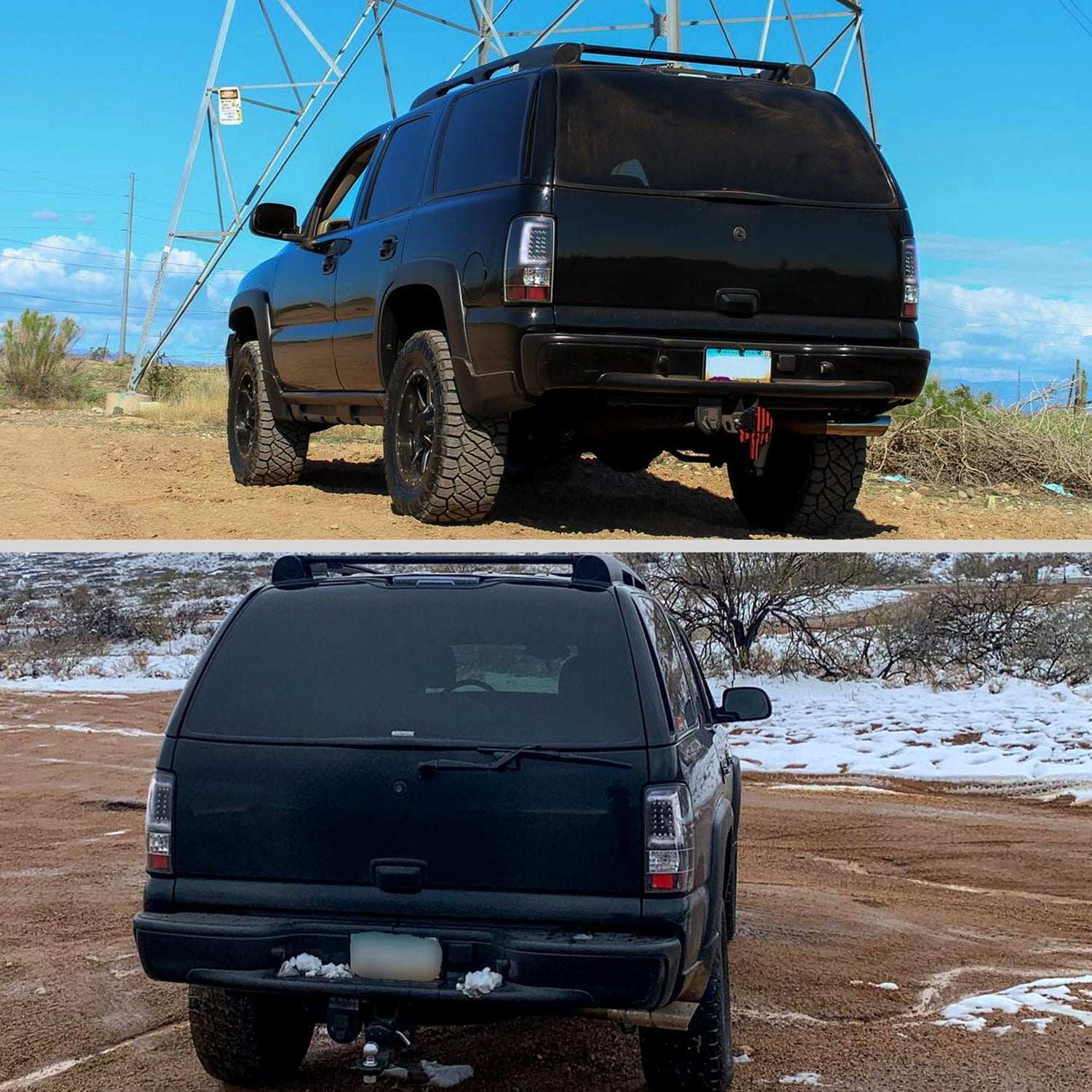 2000-2006 Chevy Suburban/Tahoe/Yukon/Yukon XL LED C Bar Tail Lights Matt Black
