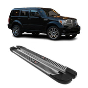 2007-2012 Dodge Nitro Running Boards Side Steps Silver & Black