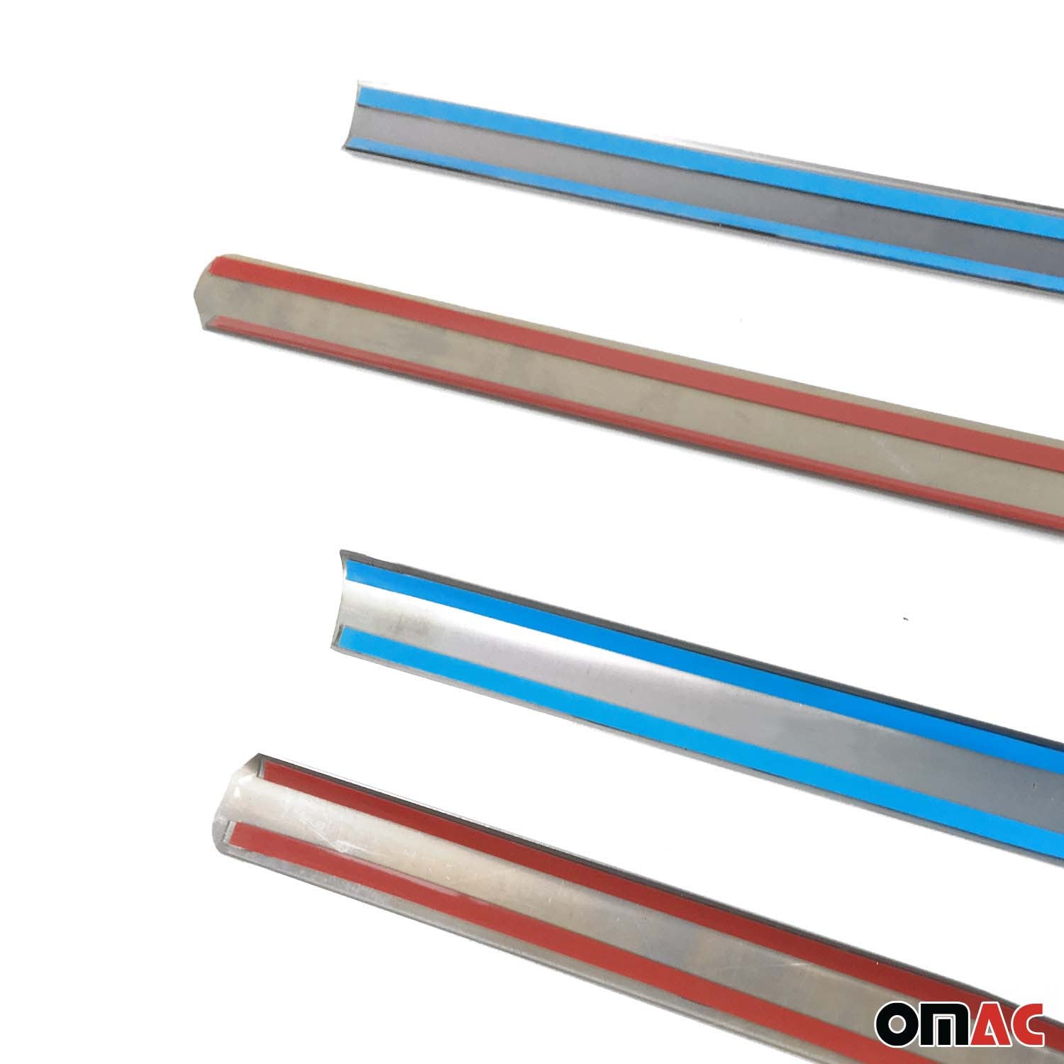 2005-2011 Mercedes M Class W164 Window Molding Trim Streamer Stainless Steel Dark 4x