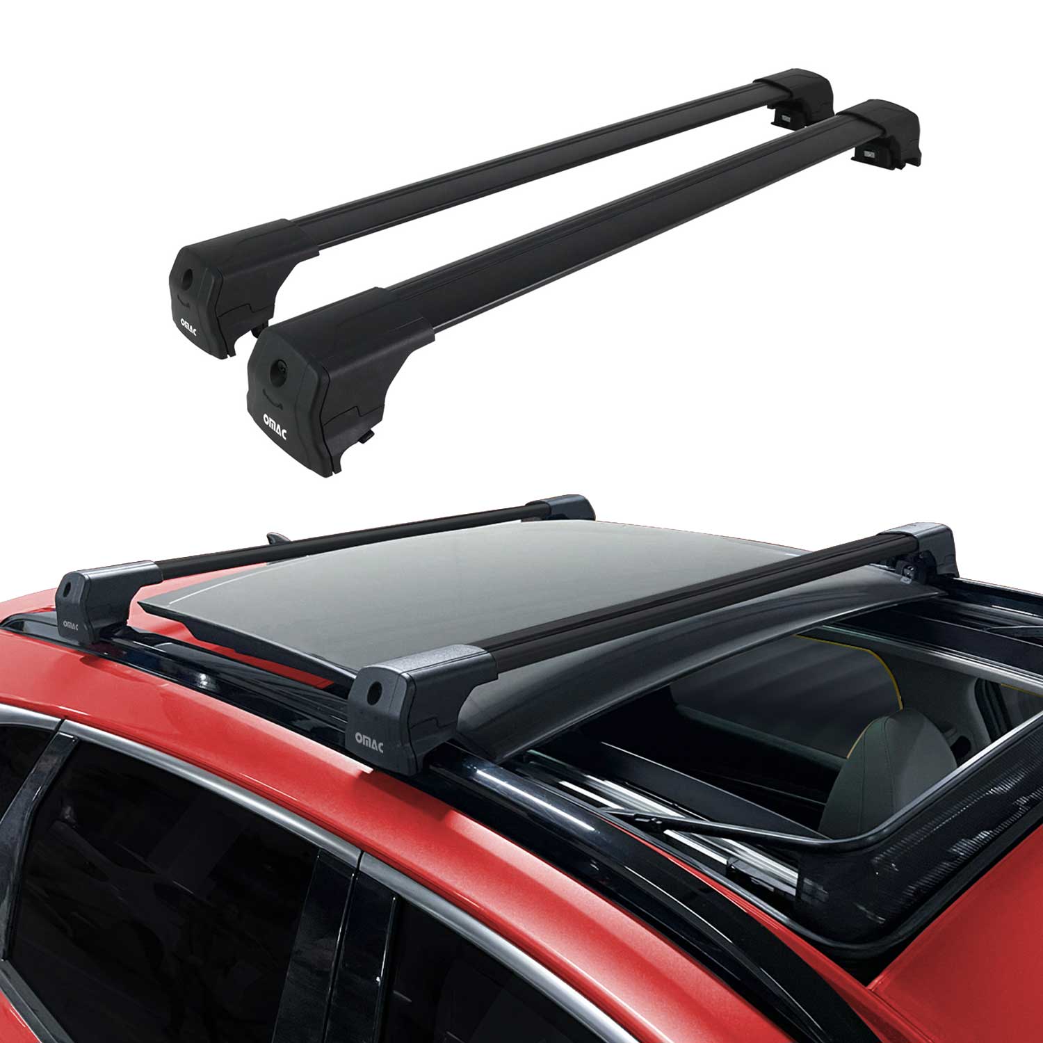 2014-2021 BMW 2 Series Active Tourer Roof Rack Cross Bars Black