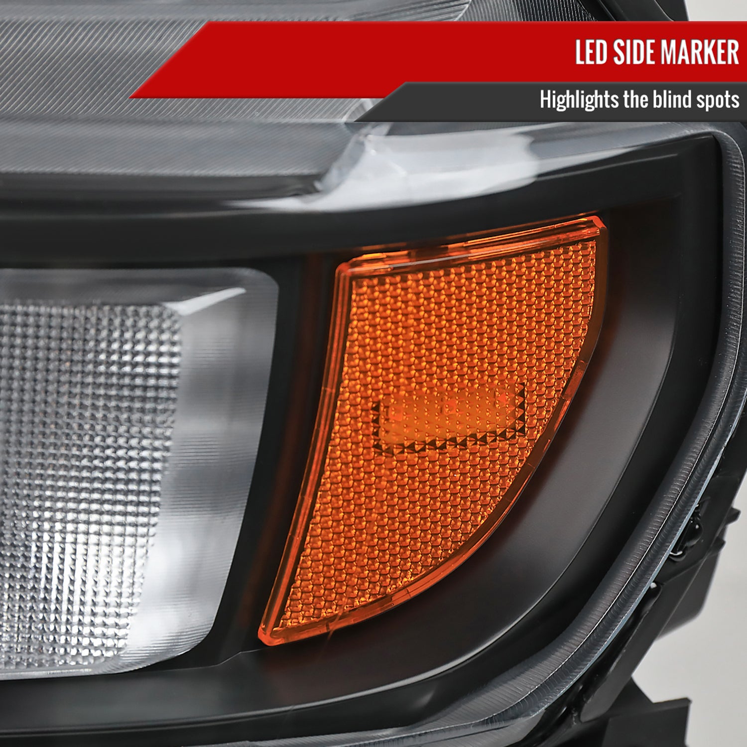 2019-2021 Chevy Silverado 1500 Full LED Projector Headlights LED Signal Black