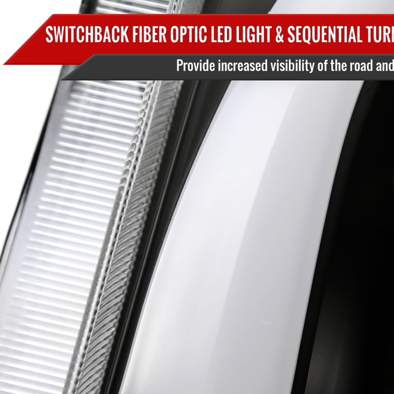 2008-2014 Cadillac CTS Sequential LED Bar Projector Headlights Matt Black