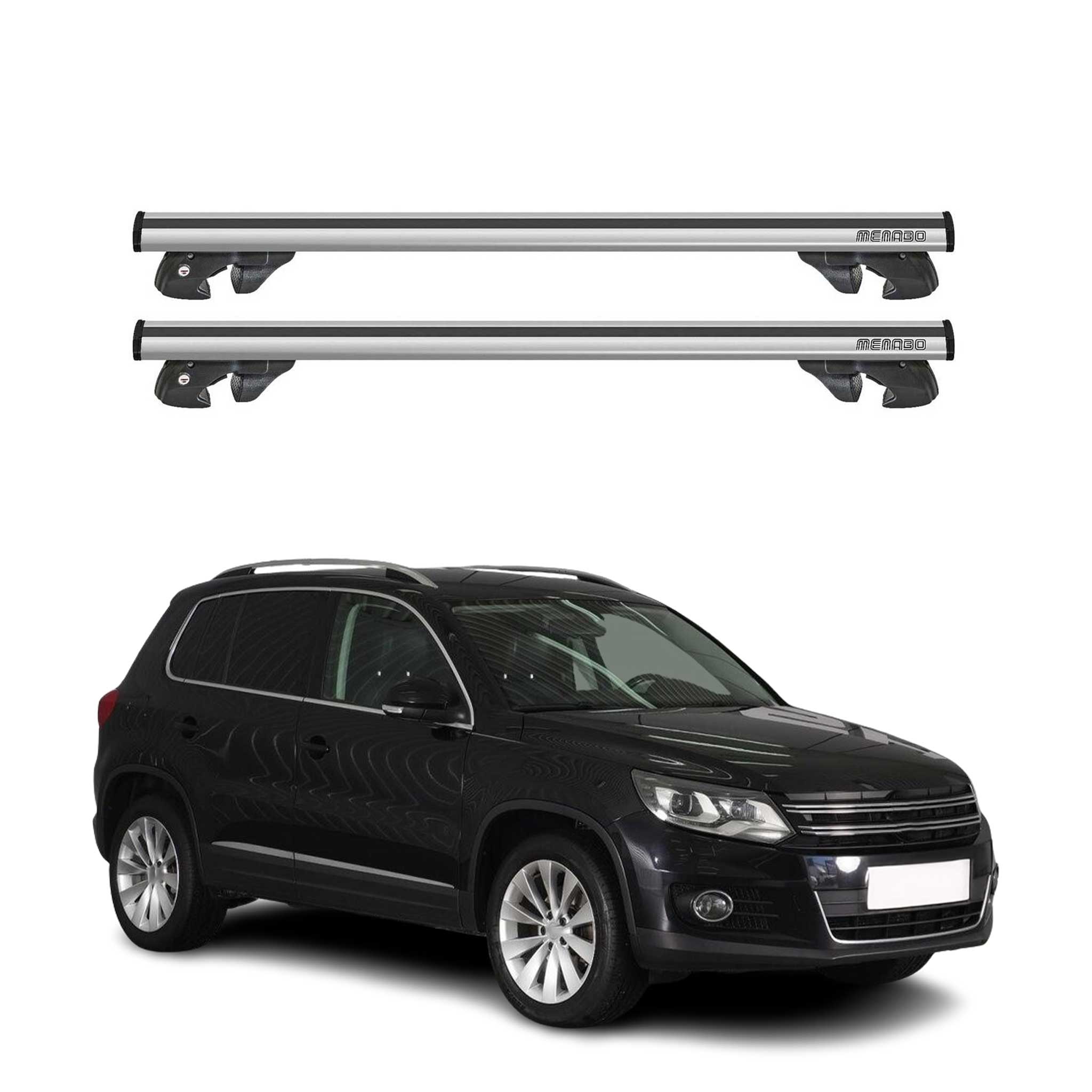 2012-2017 VW Tiguan Roof Rack Cross Bars Silver