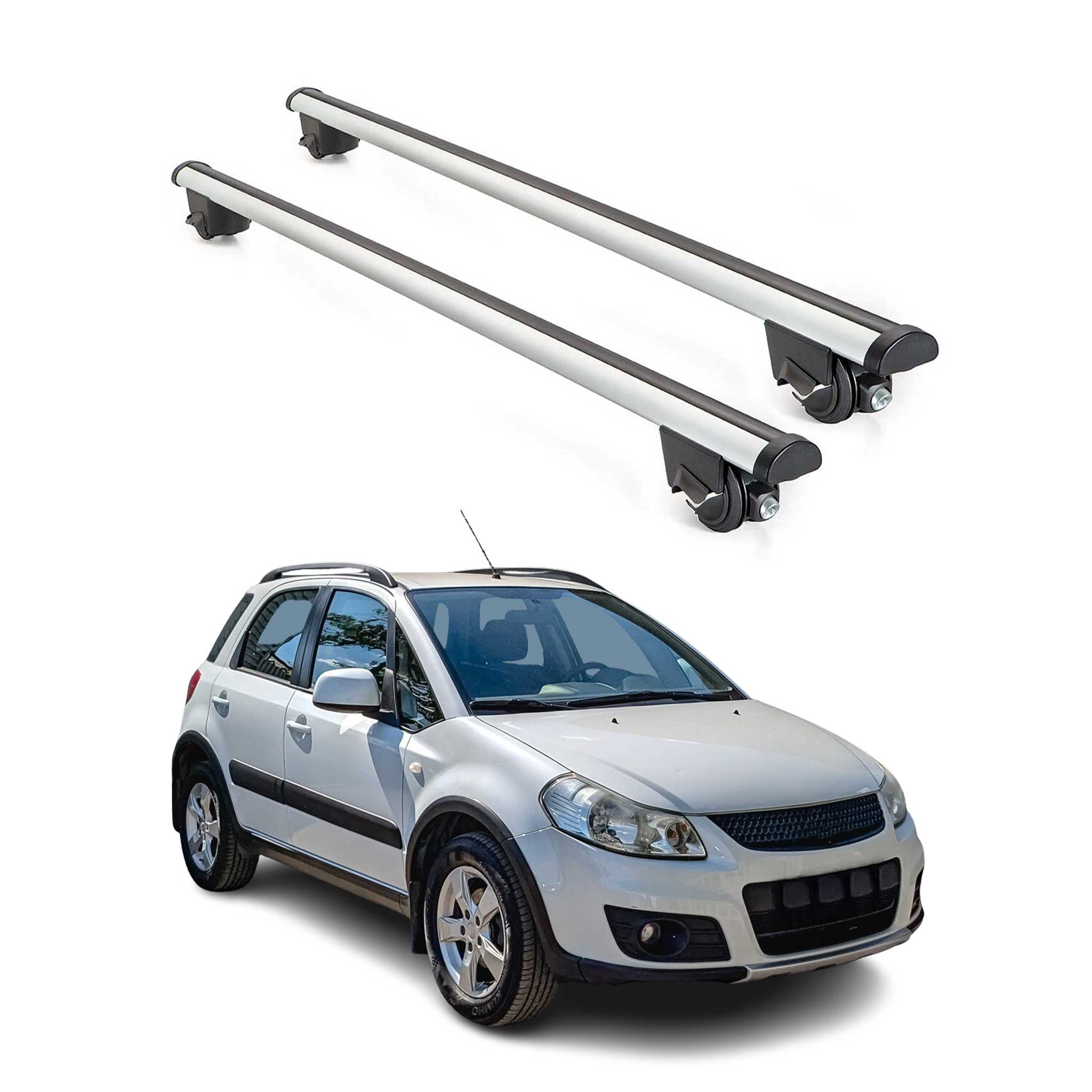 2006-2013 Suzuki SX4 S-Cross Roof Rack Cross Bars Silver