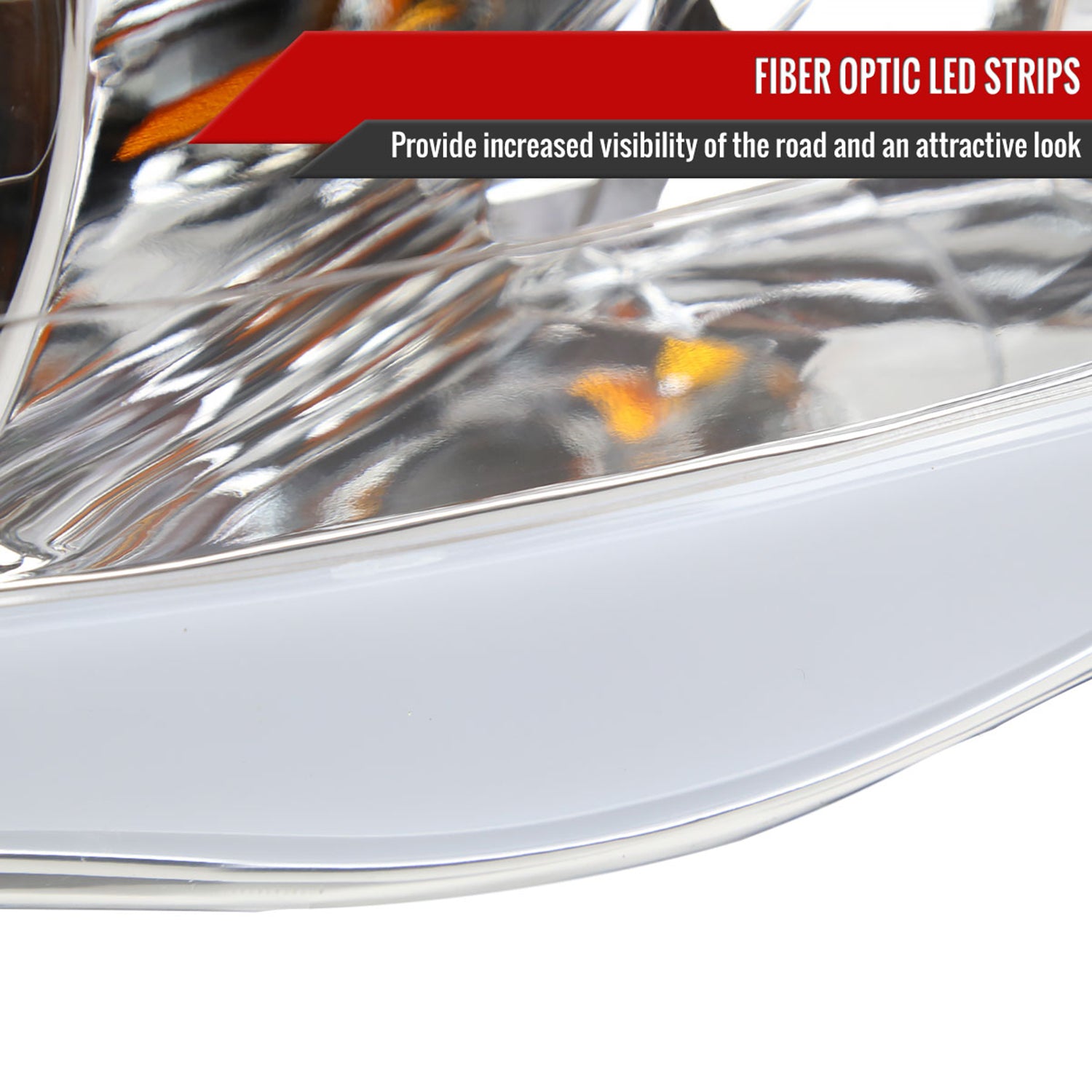 2002-2005 Dodge Ram 1500 / 2500 / 3500 LED Tube Headlights Chrome