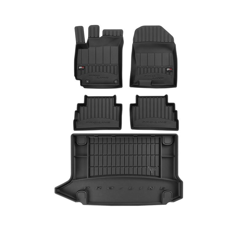 2018-2023 Hyundai Kona Premium Floor Mats & Cargo Liner Full Set All Weather Heavy Duty Upper Trunk