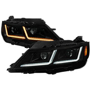 For Chevrolet Impala 2014-2020 LED DRL Sequential Project Headlights Black Housing Smoked Lens
