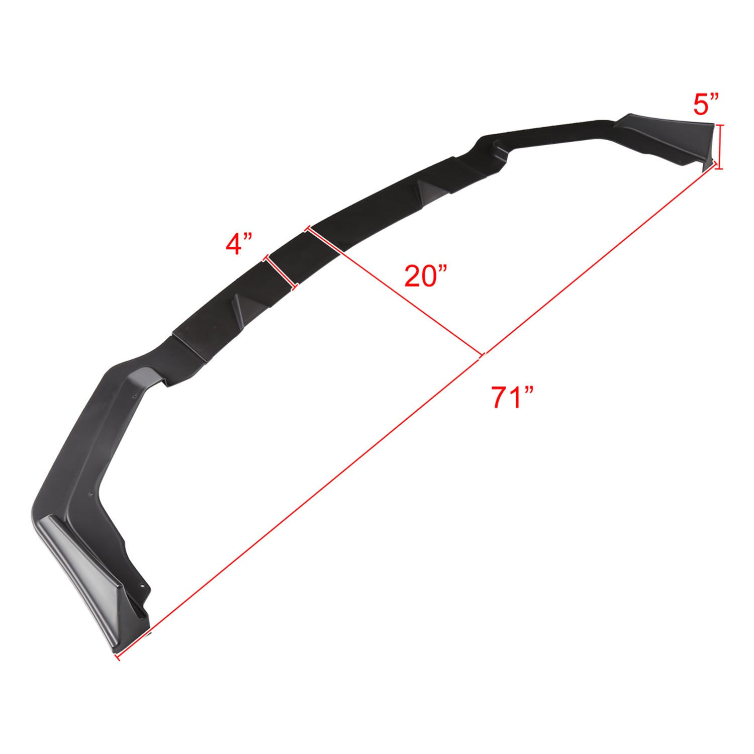 2014-2018 Infiniti Q50 Sport Matte Black Polypropylene 3Pcs Bumper Lip