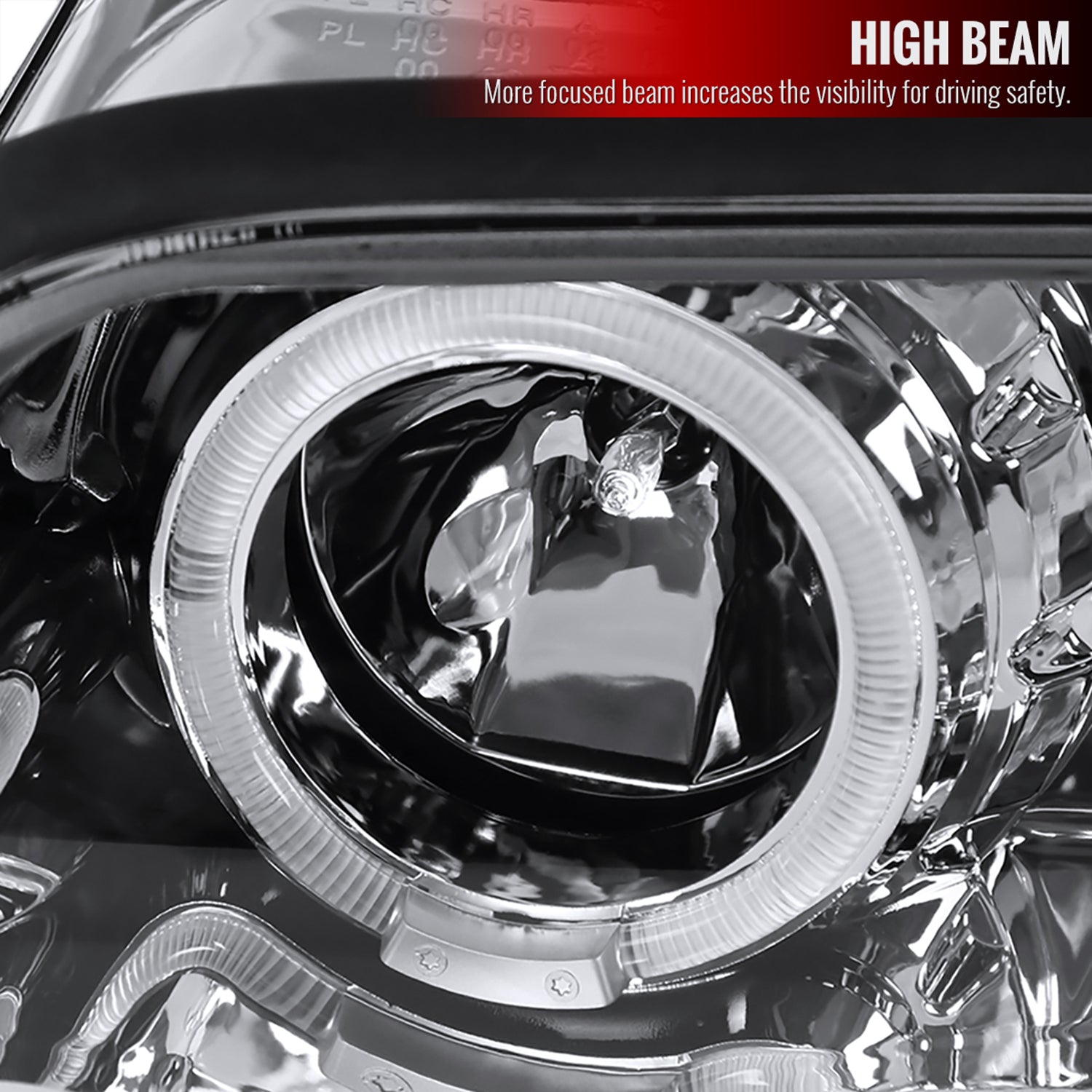 1999-2001 BMW E46 3 Series Sedan Dual Halo Projector Headlights Chrome/Clear