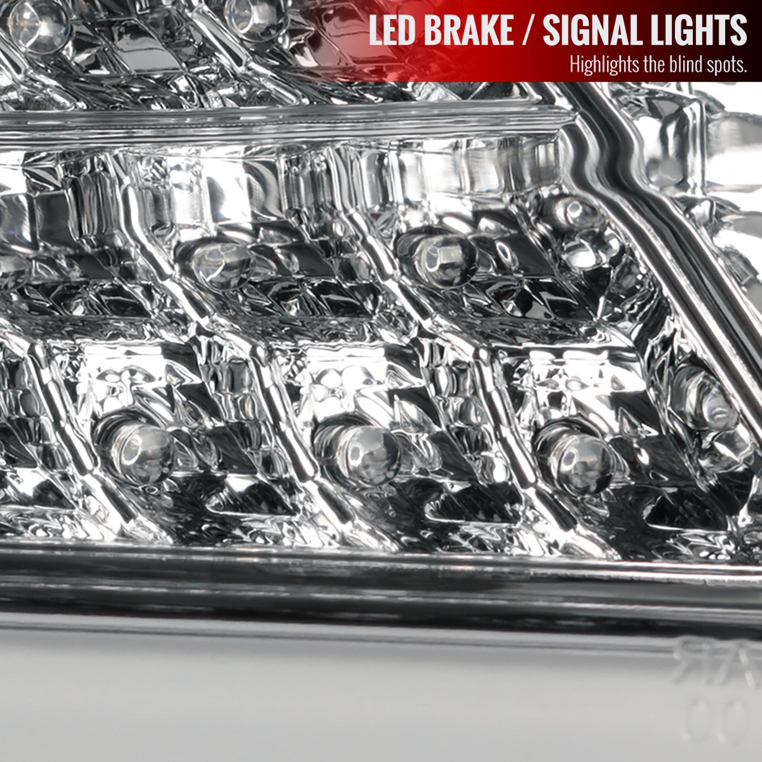 2015-2019 Ford Focus Hatchback LED Tail Lights Chrome Housing/Clear Lens