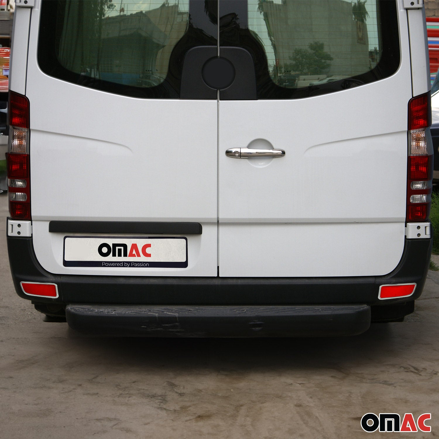 2014-2018 Mercedes Sprinter W906 Rear Reflector Lamp Rim Frame Silver Stainless Steel