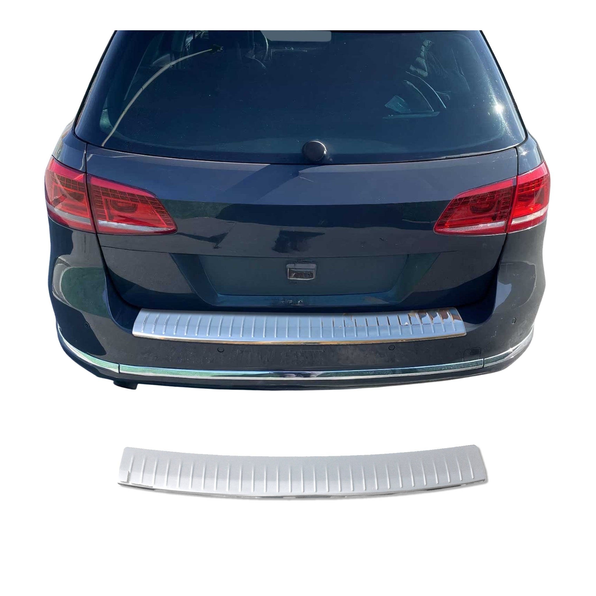 2012-2014 VW Passat B7 Wagon Rear Bumper Guard Stainless Steel Glossy