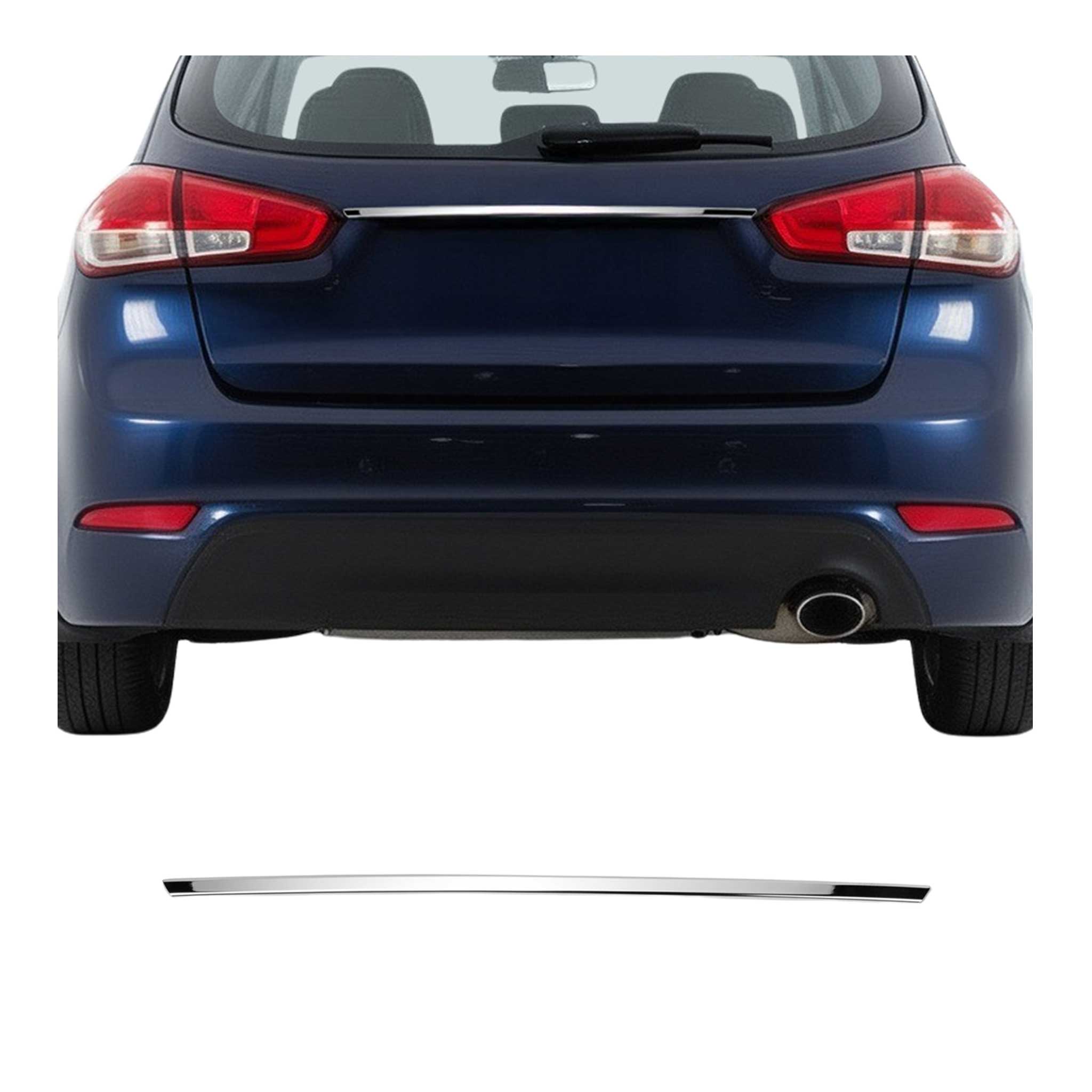 2014-2018 Kia Forte Rear Trunk Tailgate Door Handle Cover Stainless Steel Silver 1Pc