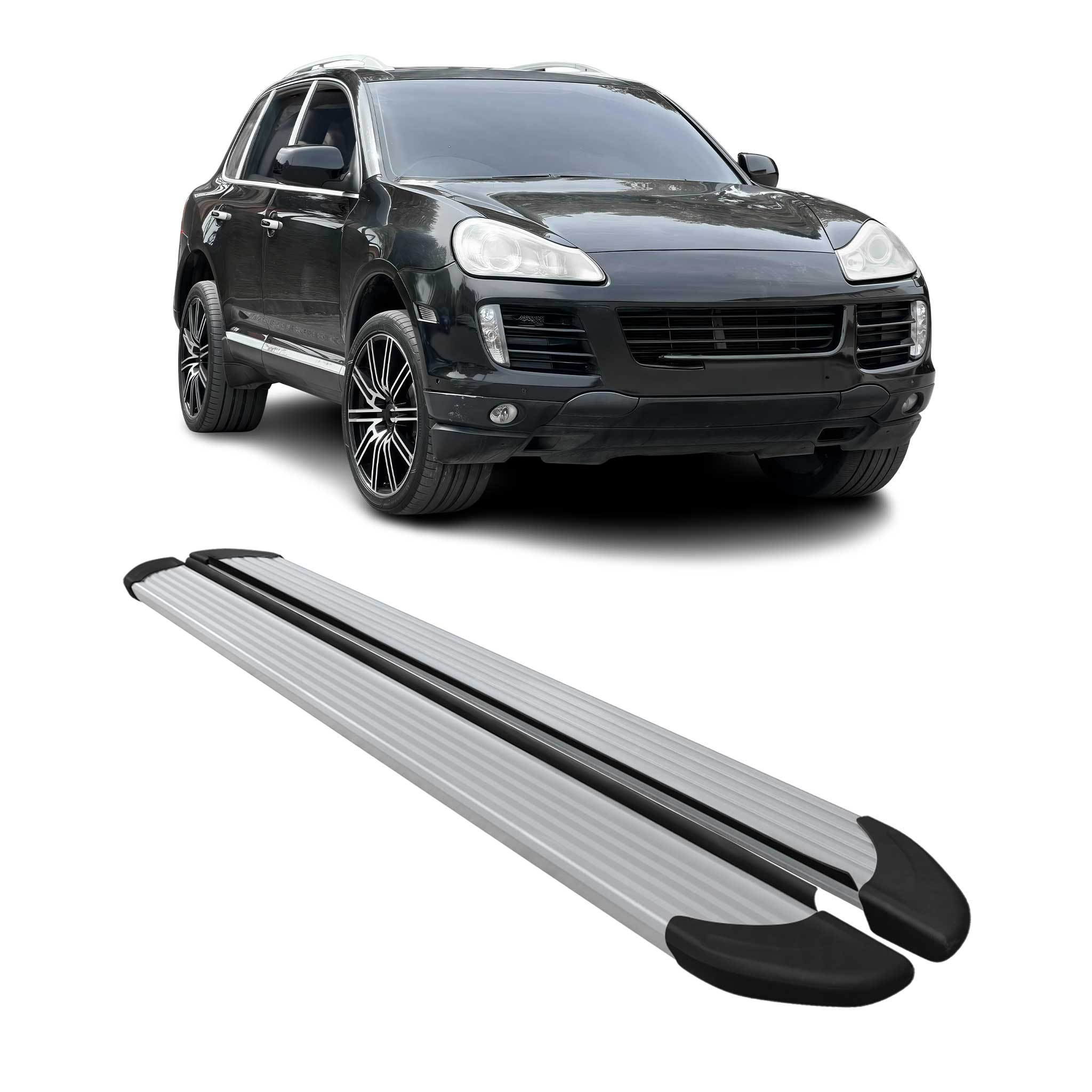 2003-2010 Porsche Cayenne Running Boards Side Steps Silver