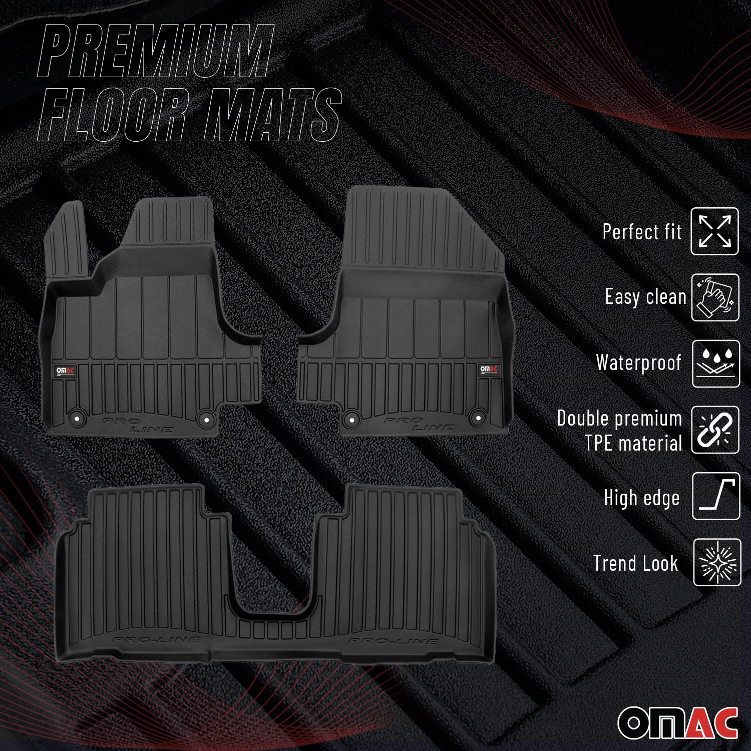 2022-2026 Hyundai Ioniq 5 Premium Floor Mats Liners Full Set All Weather Heavy Duty