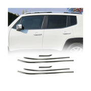 2019-2024 Jeep Renegade Window Molding Trim Streamer Steel Dark 6 Pcs