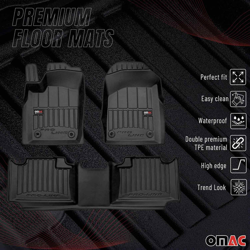 2016-2024 Dodge Durango Premium Floor Mats Liners Full Set All Weather Heavy Duty