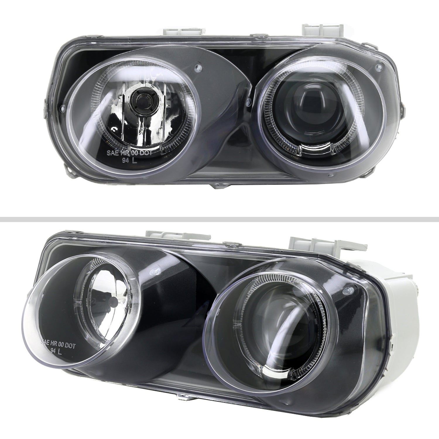 1994-1997 Acura Integra 3DR/4DR Dual Halo Projector Headlights Matt Black