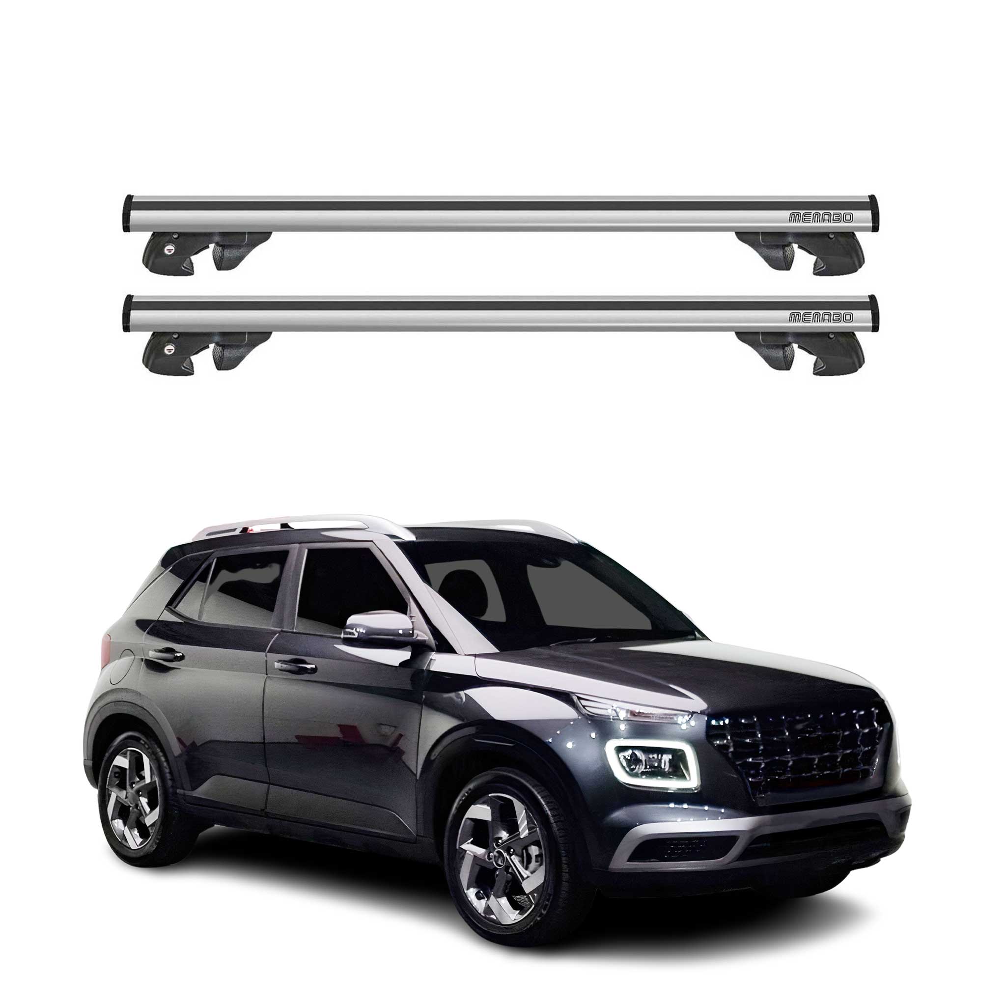 2020-2025 Hyundai Venue Roof Rack Cross Bars Silver