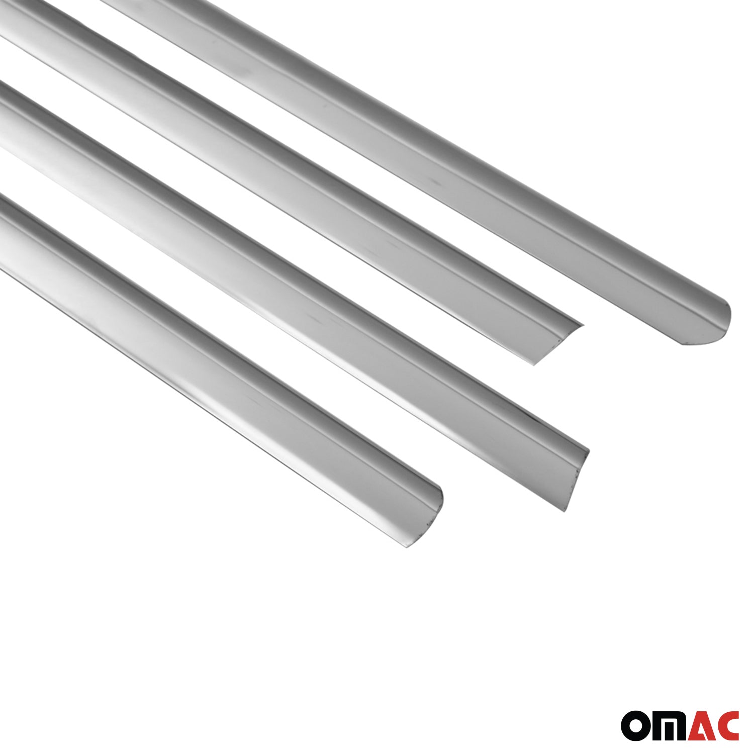 2001-2009 Mercedes C Class W203 Window Molding Trim Streamer S. Steel 4x