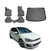 2015-2021 VW Golf GTI MK7 Floor Mats & Cargo Liner Full Set All Weather Black
