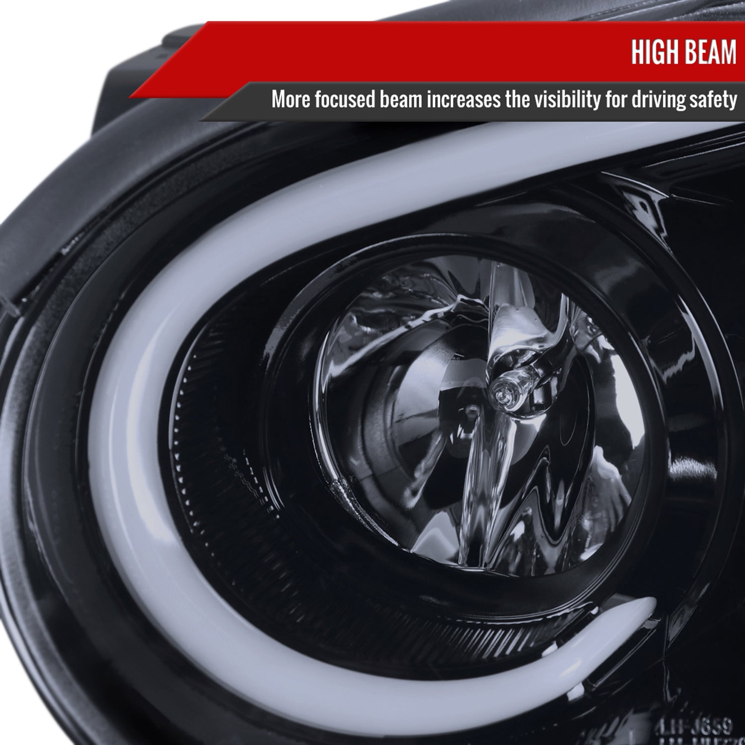 2004-2005 Subaru Impreza WRX/STI Outback Projector Headlights LED Light Smoke