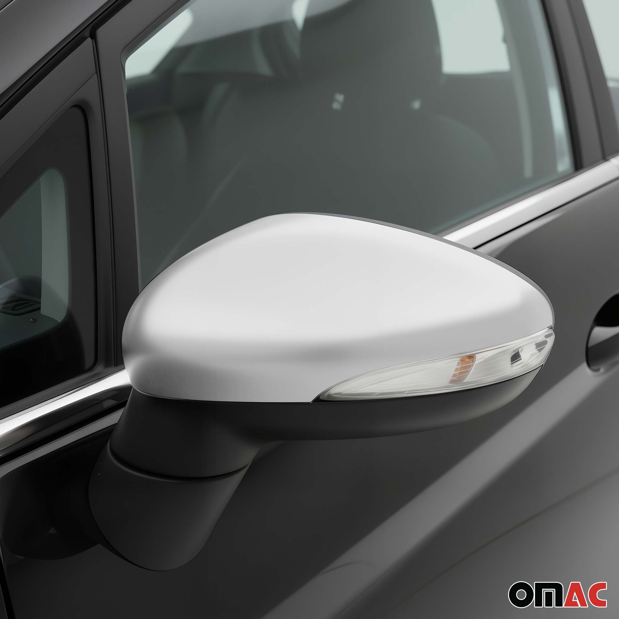 2011-2019 Ford Fiesta / B-Max Side Mirror Cover Caps Matt Stainless Steel 2 Pcs