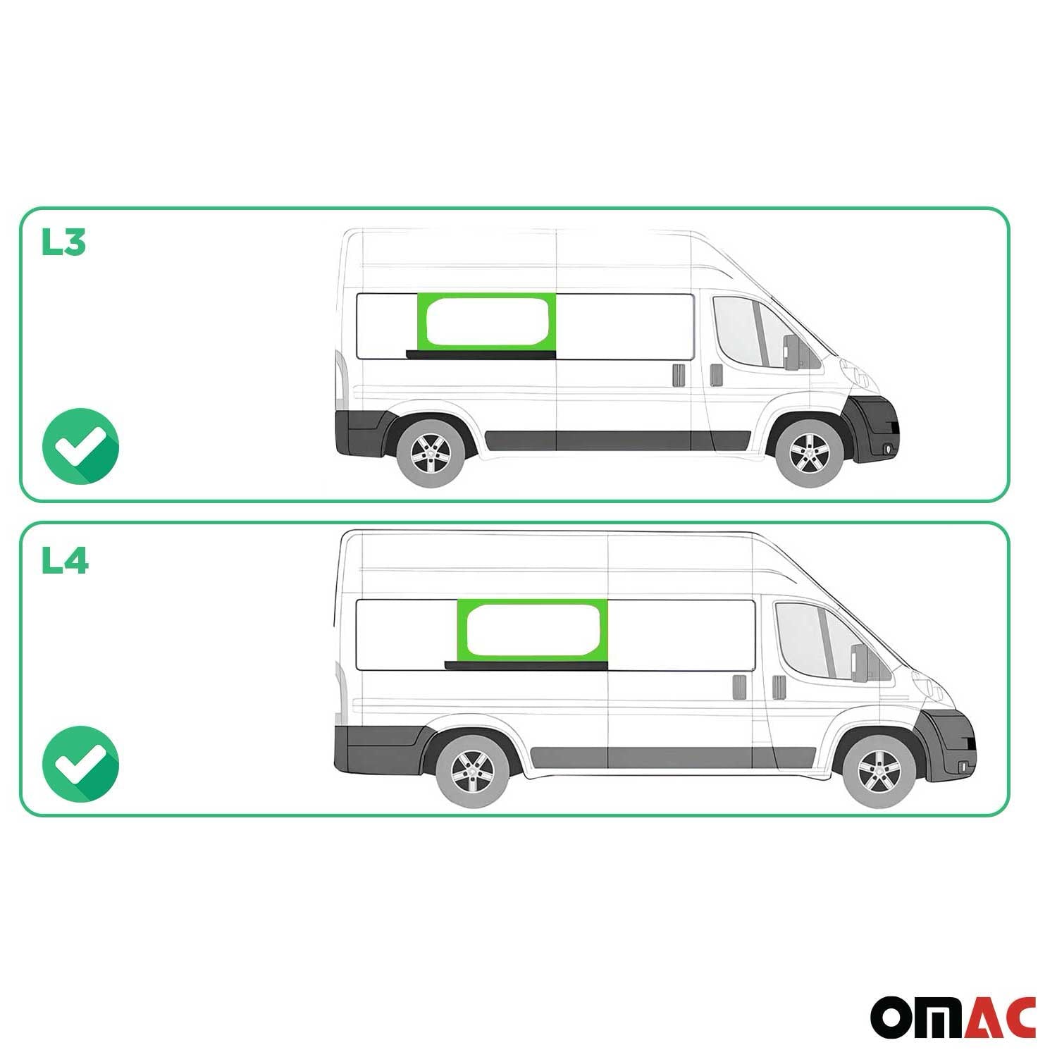 2014-2025 RAM ProMaster Window Glass Fit Kit Mid Right Sliding Door L3 L4