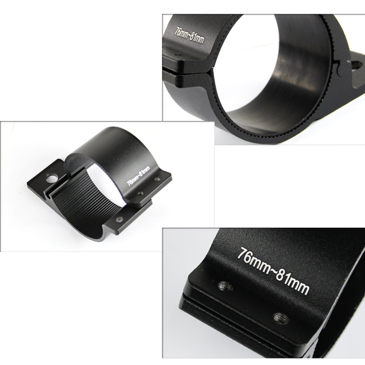 Universal 3" Aluminum Light Mounting Brackets Black