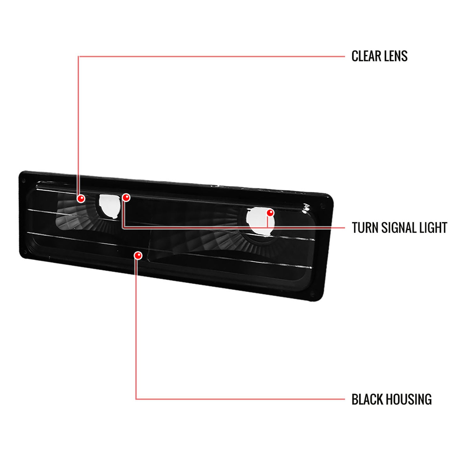 1994-1999 GMC C/K C10 Sierra Dual Halo Headlights Bumper&Corner Lights