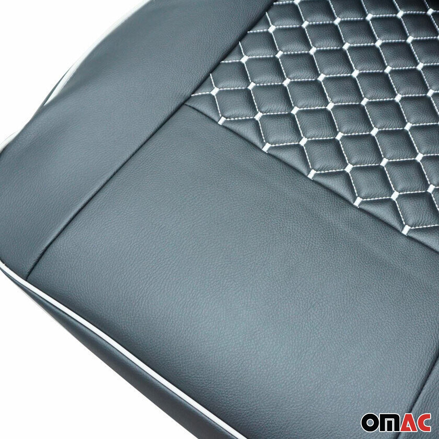 2015-2025 Ford Transit Leather Front Car Seat Covers Protector Black White