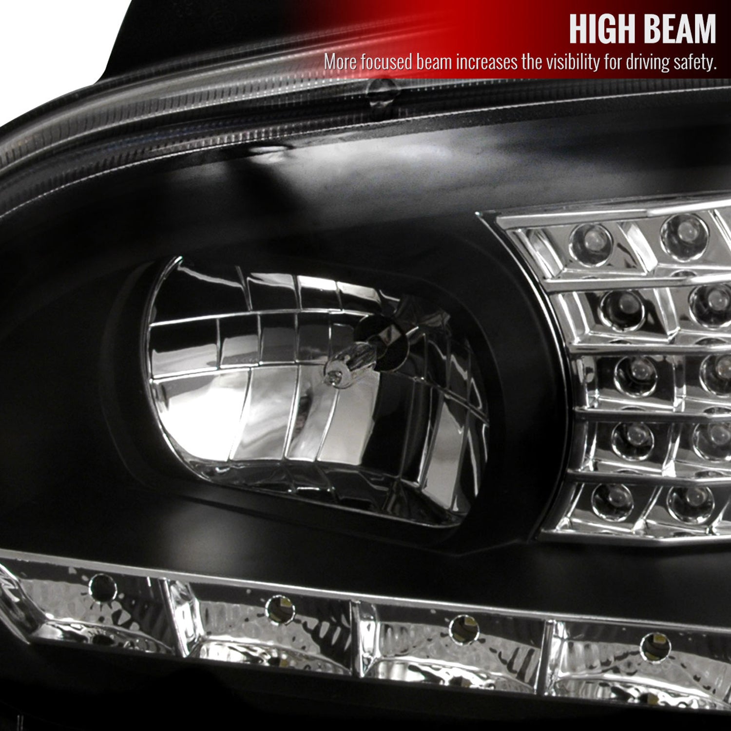 1999-2006 VW Golf Mk4 GTI/R32 Cabrio Headlights R8 LED Light&LED Signal Black