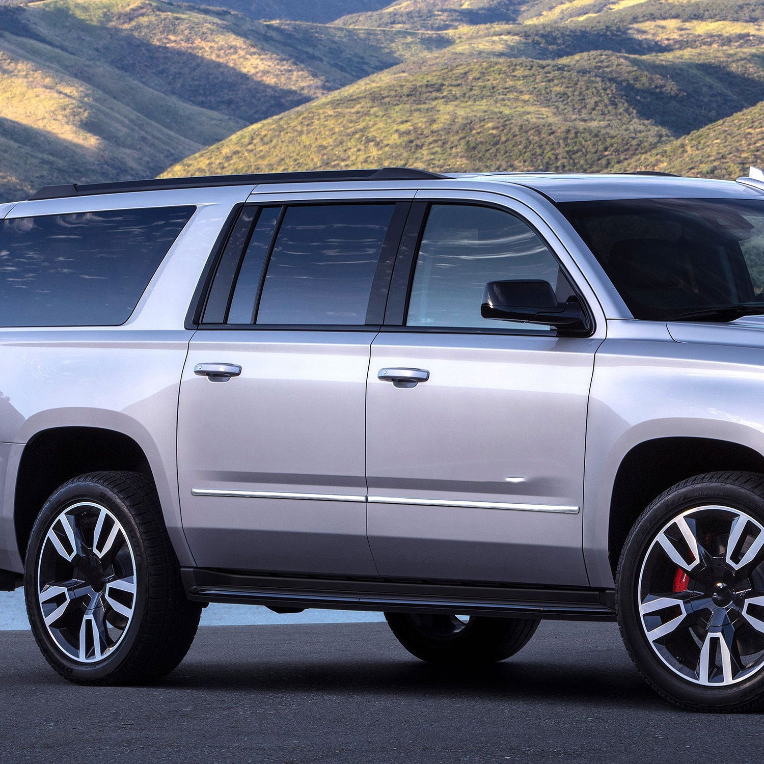 2014-2025 Chevrolet Silverado 1500 Side Door Molding Trim Set Chrome 4Pcs ABS Plastic